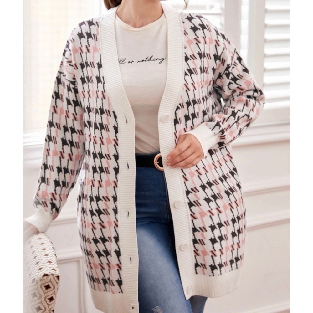 Oversized Button Front Cardigan NWOT